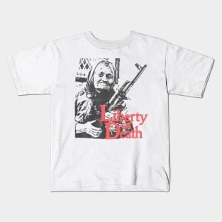 vintage retro liberty or death Kids T-Shirt